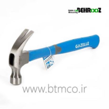 GAZELLE-G80166-450-GRAMS-CURVED-CLAW-HAMMER-(16-OZ.)-WITH-FIBERGLASS-HANDLE