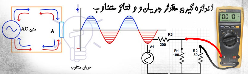 اندازه گیری مقدار جریان و ولتاژ متناوب