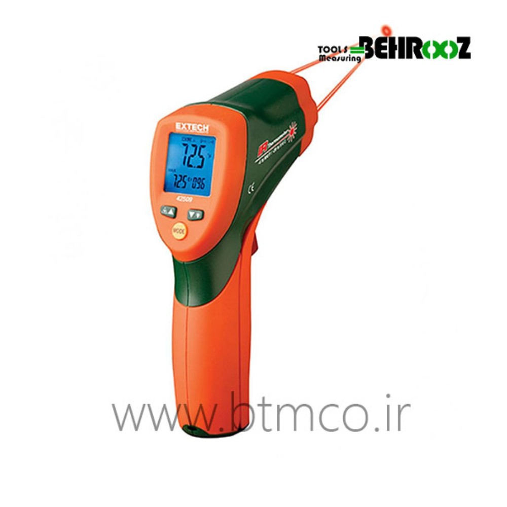 Dual-Laser-IR-Thermometer-with-Color-Alert-42509-Extech