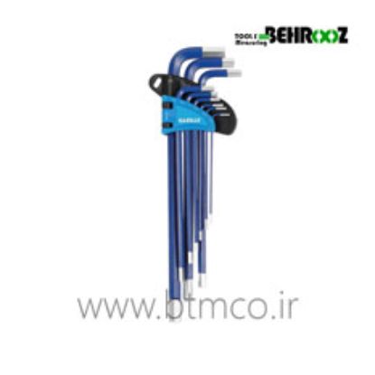 GAZELLE-G80134-LONG-ARM-IMPERIAL-HEX-KEY-SET,-9-PIECES