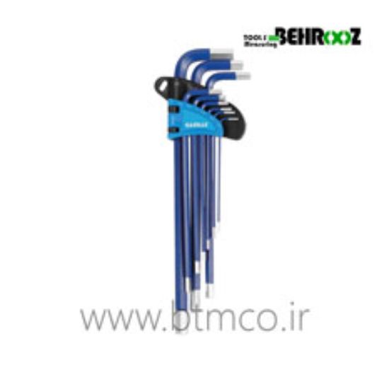 GAZELLE-G80134-LONG-ARM-IMPERIAL-HEX-KEY-SET,-9-PIECES